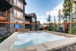 Hot tub with a view of the pines